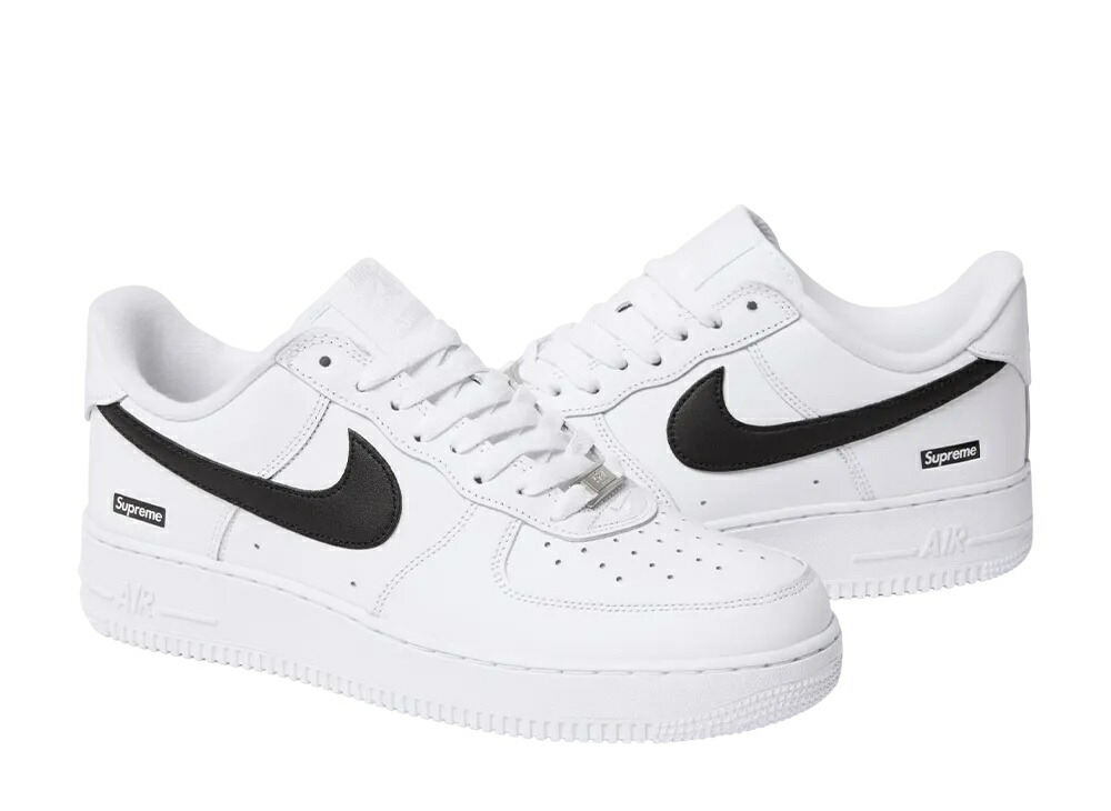 ＼1000円OFFクーポン発行／Nike シュプリーム × ナイキ エアフォース1 ロー ホワイト/ブラック-ホワイト (25FW ウィーク4) ナイキ CU9225-102 メンズ スニーカー ランニングシューズ 21SN-CU9225-102