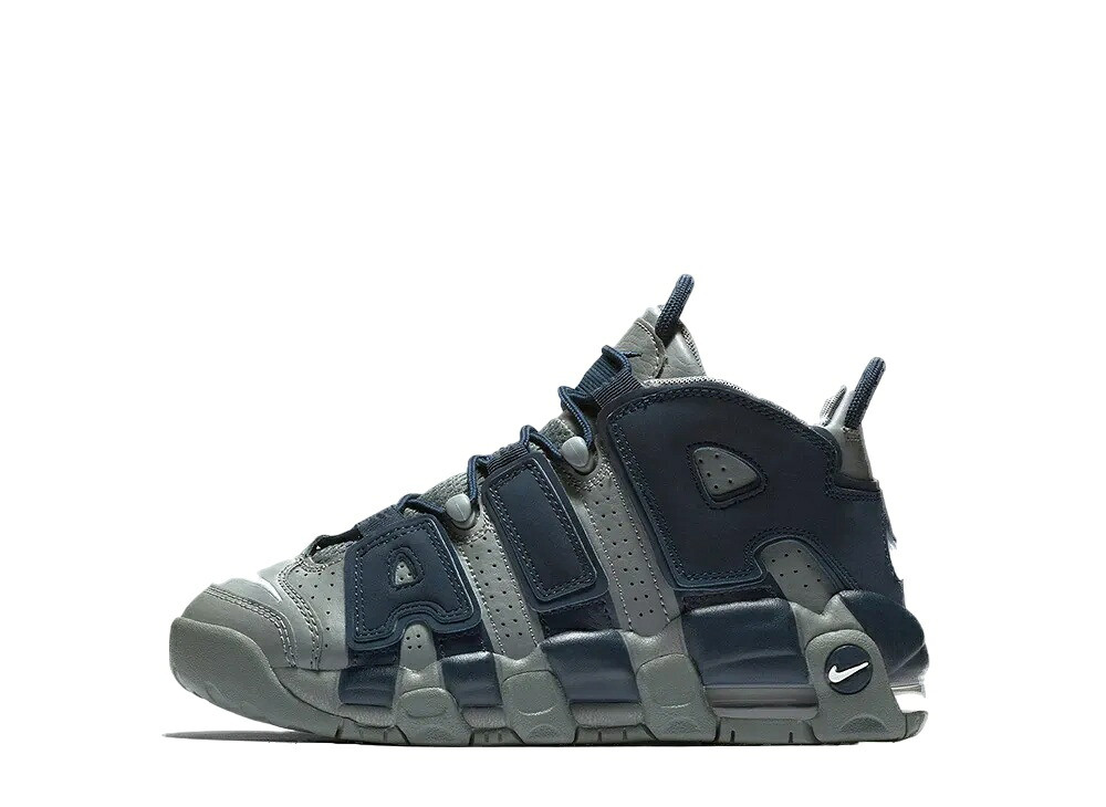 【今だけ500円割引クーポンあり!!】Nike ナイキ GS エア モア アップテンポ クール グレー&ミッドナイト ネイビー ナイキ 415082-009 大人も履ける キッズモデル ウィメンズ レディース スニーカー ランニングシューズ キッズスニーカー ベビーシューズ 21SN-415082-009|セレクトショップFrenz