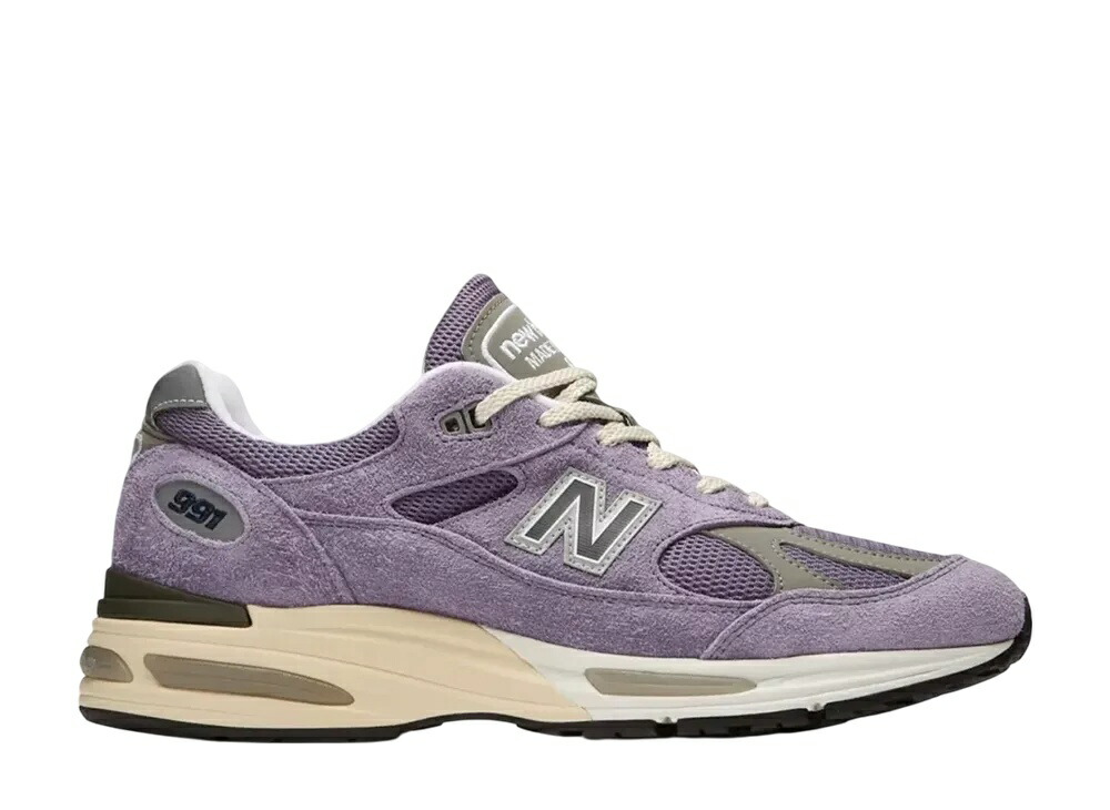 【百貨店大売り出し】1000円クーポン券振り出し！New Balance ニュー平衡にする 991V2 ダスク/パープル ニュー平衡にする U991LV2 メンズ スニーカー 駈けっくらシューズ 21SN-U991LV2