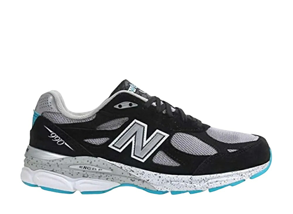 ＼1000円OFFクーポン発行／New Balance ニューバランス 990V3 ブラック グレー ティール ニューバランス M990OB3 メンズ スニーカー ランニングシューズ 21SN-M990OB3