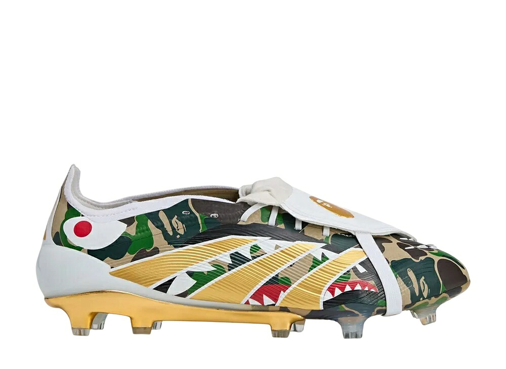 【百貨店大売り出し】1000円クーポン券振り出し！adidas アベイシングエイプ × アディダス プレデター エリート FG ヘンプ/ゴールドメタリック/クラウドホワイト アディダス JS3104 メンズ スニーカー 駈けっくらシューズ 21SN-JS3104