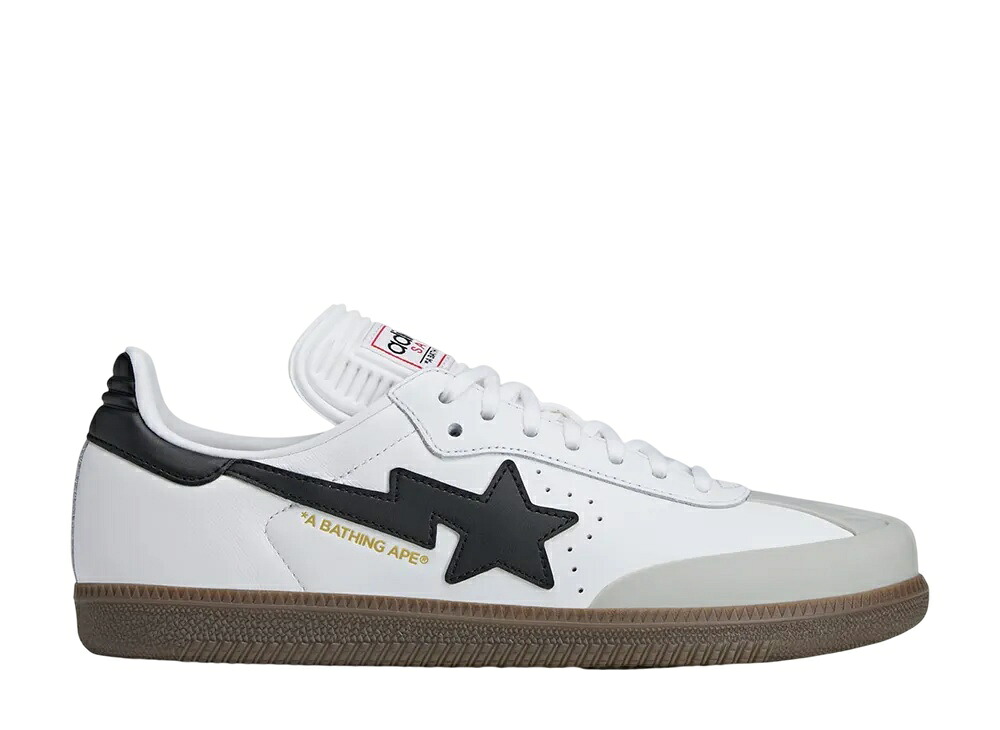 ＼1000円OFFクーポン発行／adidas アベイシングエイプ × アディダスオリジナルス サンバ クラウドホワイト/コアブラック/ガム アディダス JR9245 メンズ スニーカー ランニングシューズ 21SN-JR9245