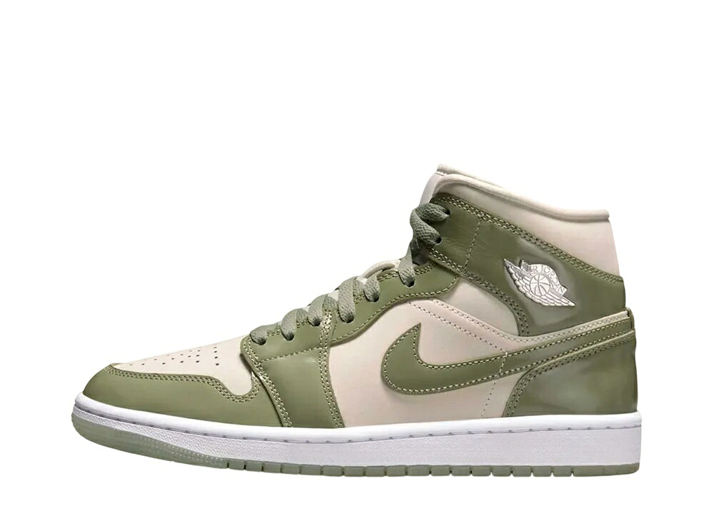【今だけ500円割り引き引き換え証あり!!】Nike ナイキ ウィメンズ エアジョーダン1 ミッド 油絵の具緑であること ナイキ HF4079-003 ウィメンズ レディース スニーカー 駈けっくらシューズ 21SN-HF4079-003