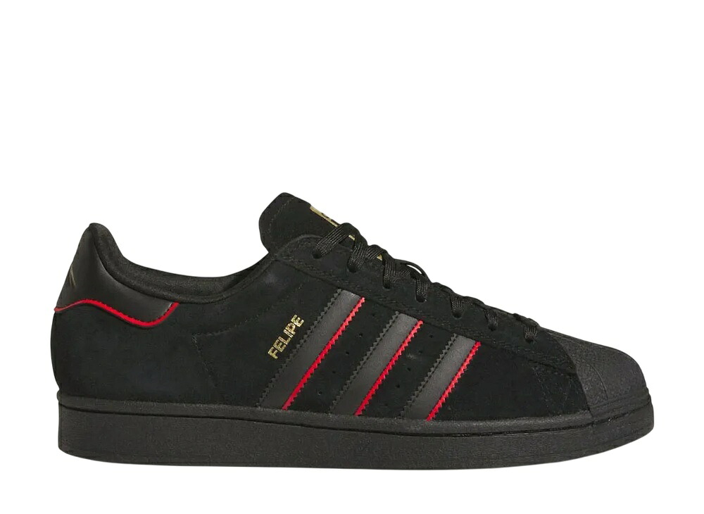【今だけ500円割引クーポンあり!!】adidas フェリペグスタボ &times; アディダス スーパースター ADV コアブラック/ベタースカーレット/メタリックゴールド アディダス JR7831 メンズ スニーカー ランニングシューズ 21SN-JR7831｜セレクトショップFrenz 29,055円