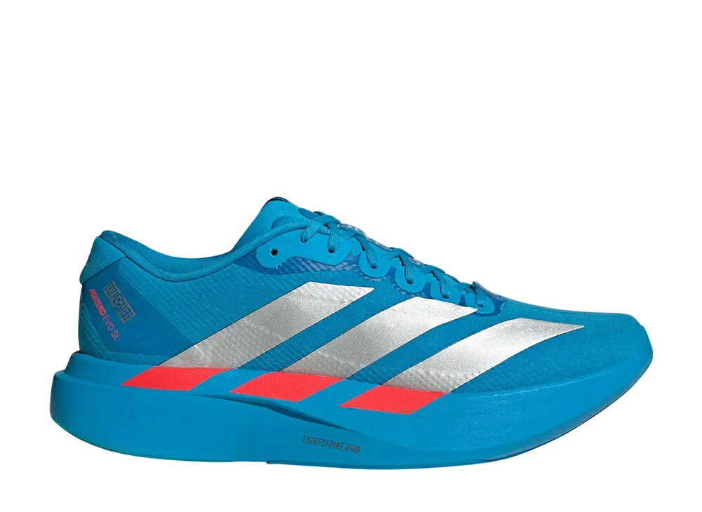 【百貨店大売り出し】1000円クーポン券振り出し！adidas アディダス アディゼロ エヴォ SL ウーブン ソーラー青み/シルバーメタリック/ルシッドレッド アディダス JR2023 メンズ スニーカー 駈けっくらシューズ 21SN-JR2023