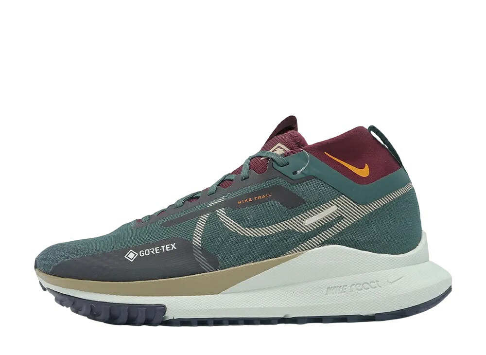 【今だけ500円割り引き引き換え証あり!!】Nike ナイキ リアクト ペガサス トレイル4 ゴアテックス ディープジャングル/カーキ/ナイトマルーン ナイキ HM9728-300 メンズ スニーカー 駈けっくらシューズ 21SN-HM9728-300