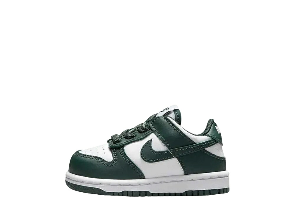 【今だけ500円割引クーポンあり!!】Nike ナイキ TD ダンク ロー ホワイト/ホワイト/ヴィンテージグリーン (キッズ) ナイキ FB9107-120 メンズ スニーカー ランニングシューズ 21SN-FB9107-120