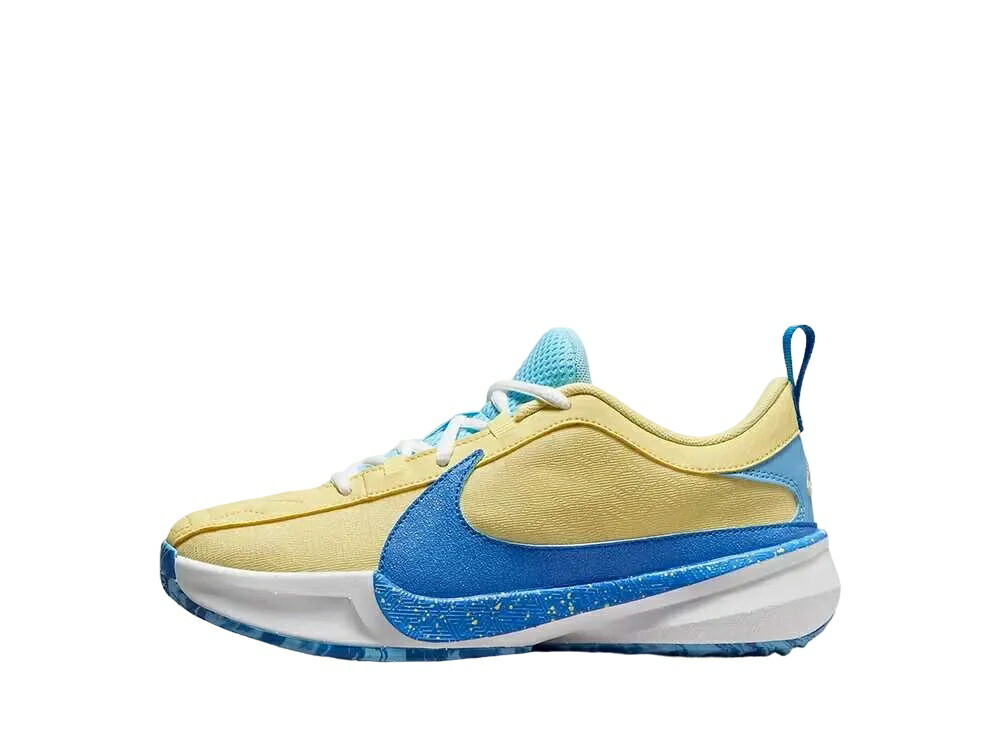 【今だけ500円割引クーポンあり!!】Nike ナイキ GS ヤニス フリーク5 フォトブルー/ソフトイエロー/ホワイト/ライトレーザーオレンジ ナイキ DZ4486-400 大人も履ける キッズモデル レディース スニーカー キッズスニーカー ベビーシューズ 21SN-DZ4486-400
