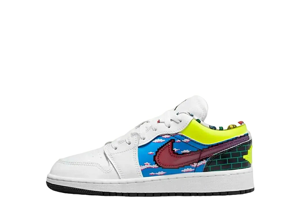 【百貨店大売り出し】1000円引き換え証書き著す！Nike ナイキ GS エアジョーダン1 置き目 白いこと/混雑時 さくら色 ナイキ DM8969-114 成年者も履ける キッズモデル ウィメンズ レディース スニーカー 駈けっくらシューズ キッズスニーカー もの言う花シューズ 21SN-DM8969-114
