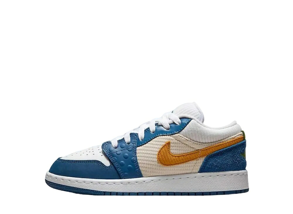 【今だけ500円割り引き引き換え証あり!!】Nike ナイキ GS エアジョーダン1 置き目 SE フレンチ 青色/チャツネ-白いこと-体育館 赤いこと-パール 白いこと-アルチチュード 緑であること ナイキ DR6960-400 成年者も履ける キッズモデル レディース スニーカー キッズスニーカー もの言う花シューズ