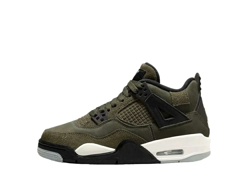 【百貨店大売り出し】1000円引き換え証ふり出し！Nike ナイキ GS エアジョーダン4 レトロ SE 手工芸品 オリーブ ナイキ FB9928-200 成年者も履ける キッズモデル ウィメンズ レディース スニーカー 駈けっくらシューズ キッズスニーカー もの言う花シューズ 21SN-FB9928-200