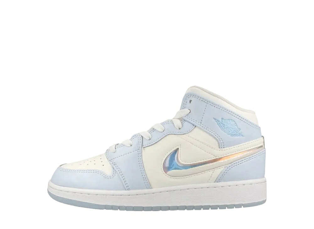 【今だけ500円割り引き引き換え証あり!!】Nike ナイキ GS エアジョーダン1 ミッド SE 青色 ティント/主脳会談白いこと/白いこと/内燃機関青色 (キッズ) ナイキ FQ9117-400 成年者も履ける キッズモデル レディース スニーカー キッズスニーカー もの言う花シューズ 21SN-FQ9117-400
