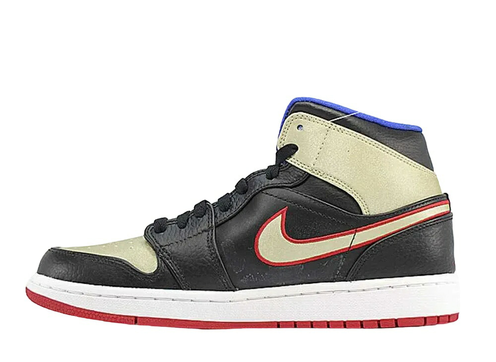 【今だけ500円割引クーポンあり!!】Nike ナイキ エアジョーダン1 ミッド ブラック/ジムレッド-メタリックゴールド ナイキ 554724-013 メンズ スニーカー ランニングシューズ 21SN-554724-013