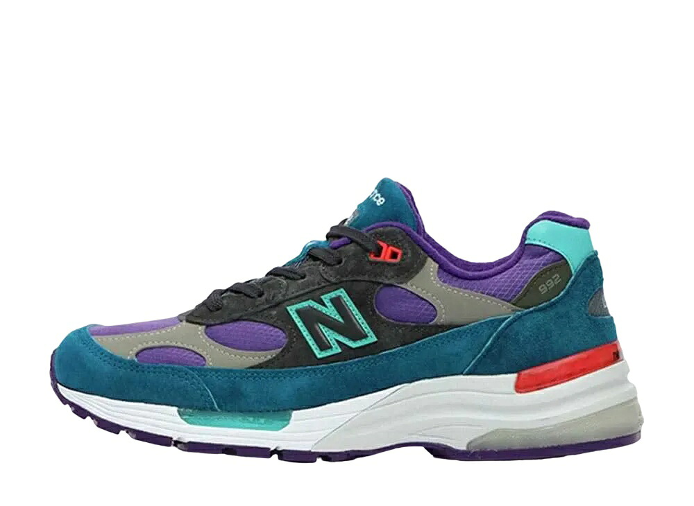 【百貨店大売り出し】1000円引き換え証書き著す！New Balance ニュー平衡にする 992 青緑色/パープル/白いこと ニュー平衡にする M992TC メンズ スニーカー 駈けっくらシューズ 21SN-M992TC