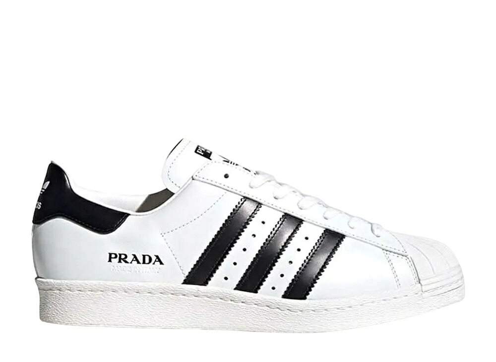 【今だけ500円割引クーポンあり!!】adidas プラダ × アディダス スーパースター コアホワイト/コアブラック-コアホワイト アディダス FW6680 メンズ スニーカー ランニングシューズ 21SN-FW6680