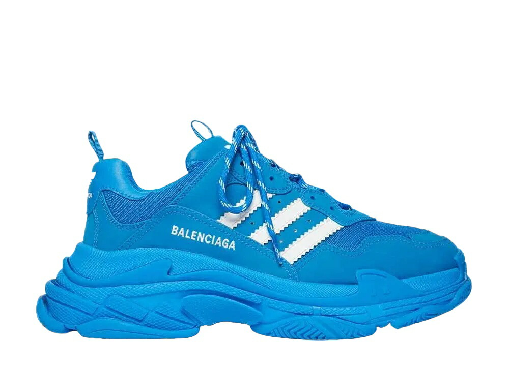 【百貨店大売り出し】1000円引き換え証書き著す！adidas アディダス × バレンシアガ トリプルS 青碧 アディダス 712821W2ZB24090 メンズ スニーカー 駈けっくらシューズ 21SN-712821W2ZB24090
