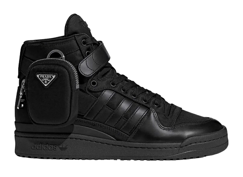 【今だけ500円割引クーポンあり!!】adidas プラダ リ ナイロン × アディダス フォーラム ハイ ブラック アディダス GY7040 メンズ スニーカー ランニングシューズ 21SN-GY7040