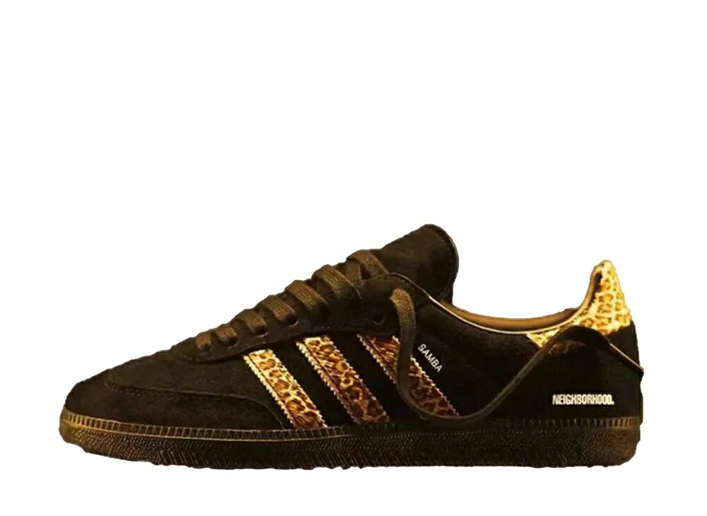 【百貨店大売り出し】1000円クーポン券ふり出し！adidas 挙げ句のはて × ネイバーフッド × アディダス サンバ コラブラック/レオパード アディダス GX5005 メンズ スニーカー 駈けっくらシューズ 21SN-GX5005