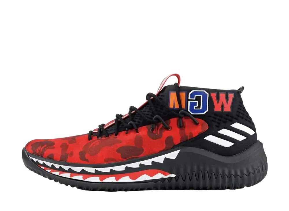 【今だけ500円割引クーポンあり!!】adidas アベイシングエイプ × アディダス デイム4 パック レッド アディダス AP9976 メンズ スニーカー ランニングシューズ 21SN-AP9976