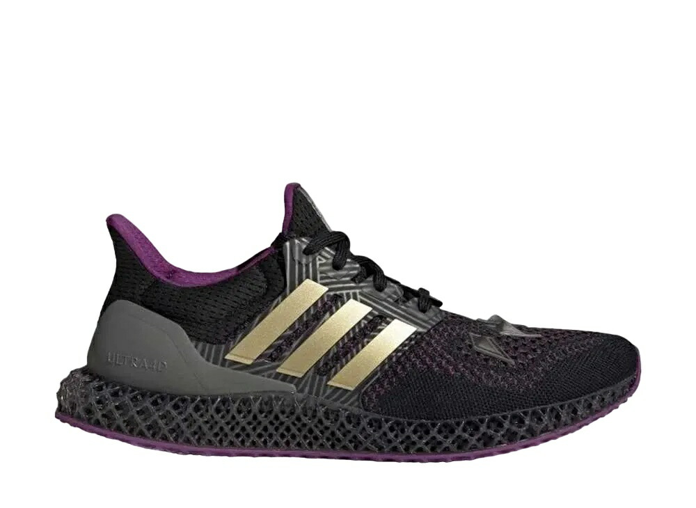 【今だけ500円割引クーポンあり!!】adidas アディダス ウルトラ 4D X ブラックパンサー 2 コア ブラック/ゴールド メタリック/トライブ パープル アディダス HQ0949 メンズ スニーカー ランニングシューズ 21SN-HQ0949|セレクトショップFrenz