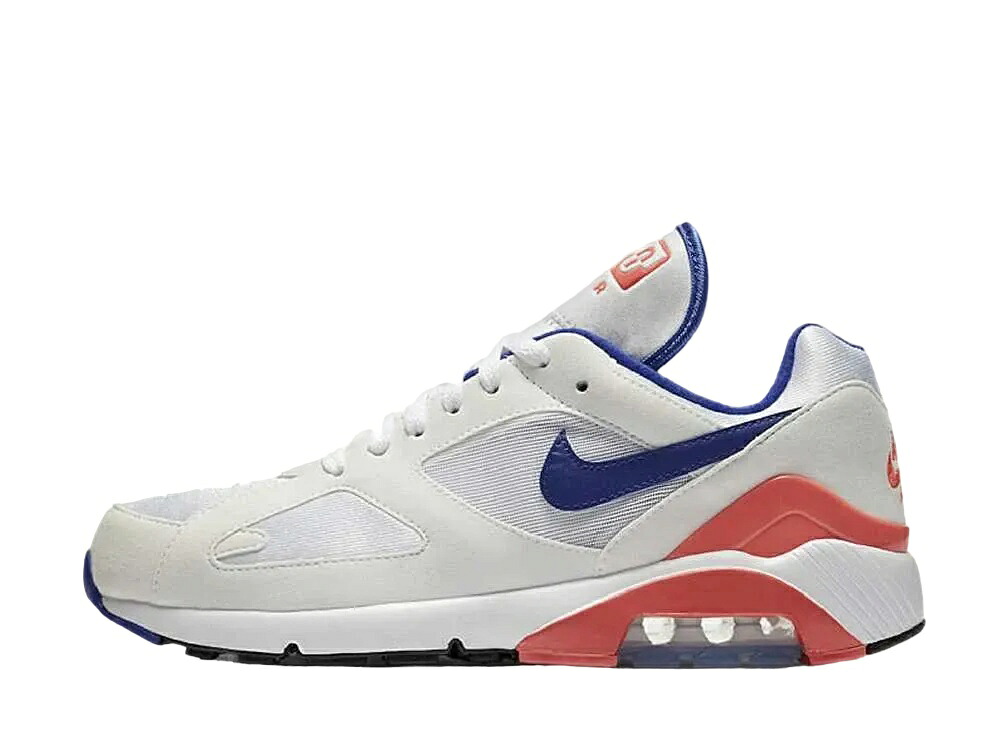 \1000円OFFクーポン発行/Nike ナイキ エアマックス180 ホワイト/ウルトラマリン/ソーラーレッド (2018) ナイキ 615287-100 メンズ スニーカー ランニングシューズ 21SN-615287-100|セレクトショップFrenz