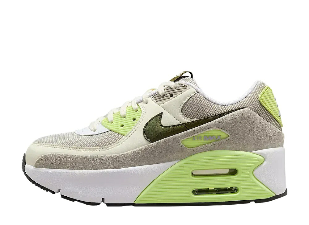 \1000円OFFクーポン発行/Nike ナイキ エアマックス90 LV8 ホワイト/ペールアイボリー/カレッジグレー/ライトレモンツイスト ナイキ IB8061-100 メンズ スニーカー ランニングシューズ 21SN-IB8061-100|セレクトショップFrenz