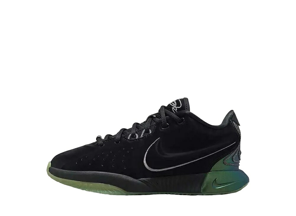 ＼1000円OFFクーポン発行／Nike ナイキ GS レブロン21 タヒチアン ブラック/アイアングレー/オイルグリーン/メタリックピューター ナイキ FB7699-001 大人も履ける キッズモデル レディース スニーカー キッズスニーカー ベビーシューズ 21SN-FB7699-001｜セレクトショップFrenz
