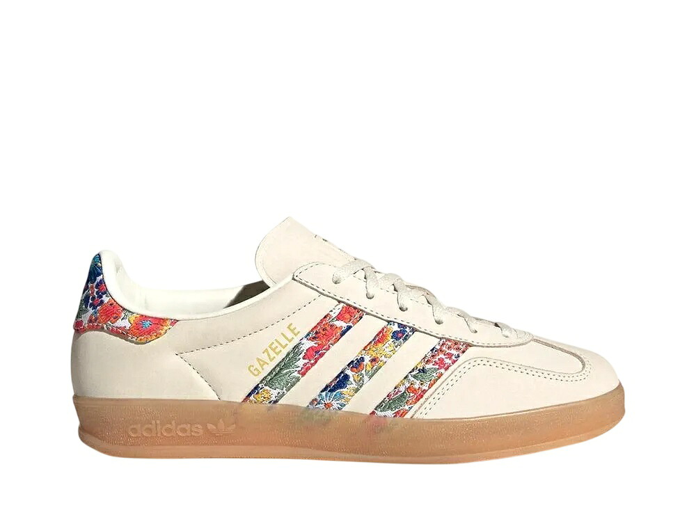 ＼1000円OFFクーポン発行／adidas リバティロンドン &times; アディダス ウィメンズ ガゼル インドア オフホワイト/ゴールドメタリック/ガム アディダス JH7370 ウィメンズ レディース スニーカー ランニングシューズ 21SN-JH7370｜セレクトショップFrenz