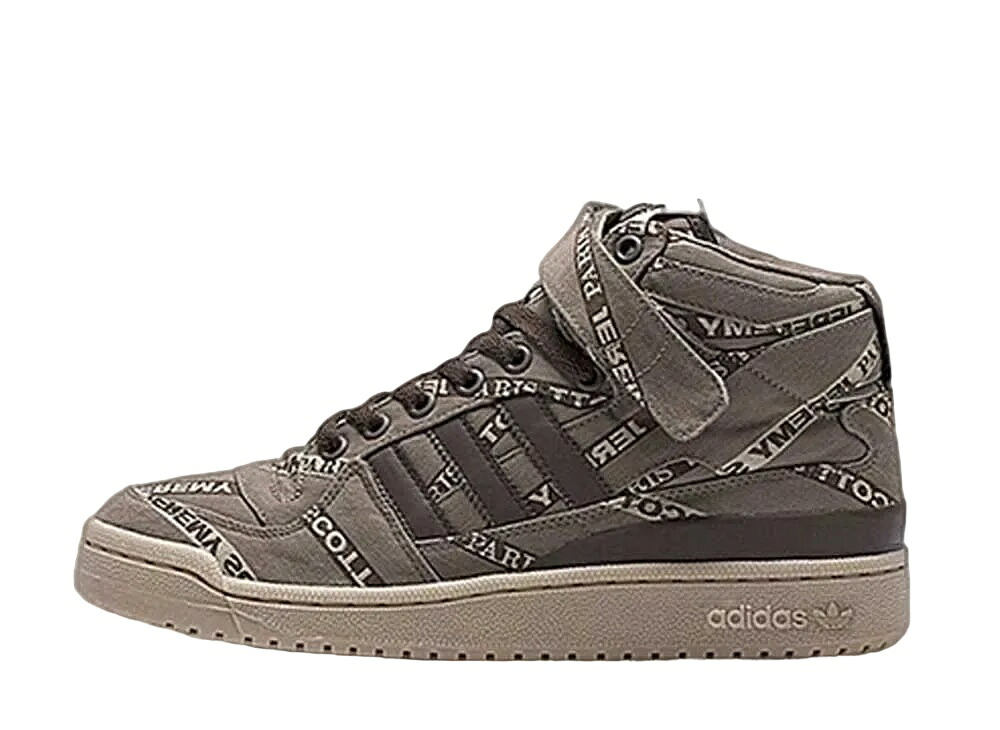 ＼1000円OFFクーポン発行／adidas ジェレミー スコット &times; アディダス フォーラム ハイ ビー サイド ベージュ/ブラウン/ガム アディダス G51953 メンズ スニーカー ランニングシューズ 21SN-G51953｜セレクトショップFrenz 25,900円