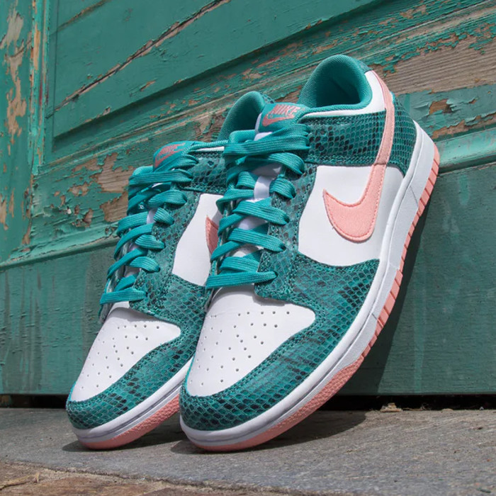 スニーカー 楽天セール 全品p10倍 最大44倍 クーポン付き Nike Dunk Low Snakeskin Washed Teal Bleached Coral ナイキ ダンク ロー Dr8577 300 メンズ スニーカー ランニングシューズ 19sx 022 010 セレクトショップfrenz