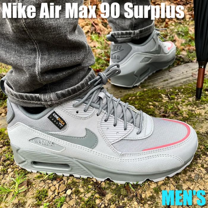 【今だけ500円割り引き引き換え証あり!!】Nike ナイキ 大気圏 マックス 90 サプラス “狼 薄墨色 サクラ色 ソルト“ Nike Air Max 90 Surplus “Wolf Grey Pink Salt“ ナイキ 大気圏 マックス 90 サプラス DC9389-001 メンズ スニーカー 駈けっくらシューズ 19SX-20220913235140-024