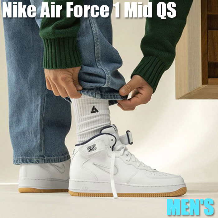 ＼1000円OFFクーポン発行／Nike ナイキ エア フォース 1 ミッド QS ジュエル NYC ホワイト ミッドナイトネイビー Nike Air Force 1 Mid QS “Jewel NYC White Midnight Navy“ ナイキ エア フォース 1 ミッド QS ジュエル NYC DH5622-100 メンズ スニーカー
