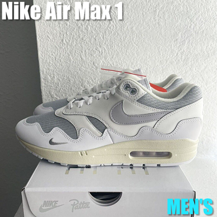 【百貨店大売り出し】1000円引き換え証書き著す！Nike Nike Air Max 1 Patta Waves White ナイキ エア湖マックス1 DQ0299-100 メンズ スニーカー 駈けっくらシューズ 19SX-20220921174258-031