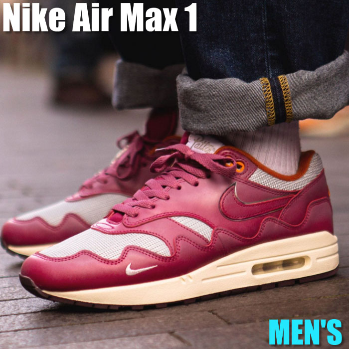 【今だけ500円割引クーポンあり!!】Nike パタ &times; ナイキ エアマックス1 &ldquo;ナイト マルーン&ldquo; Nike Air Max 1 &ldquo;Patta Waves Rush Maroon (with Bracelet)&ldquo; ナイキ パタ &times; ナイキ エアマックス1 DO9549-001 メンズ スニーカー ランニングシューズ 19SX-20220921174258-034｜セレクトショップFrenz