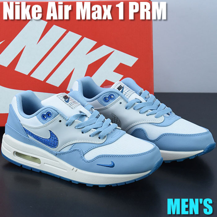 【今だけ500円割り引き引き換え証あり!!】Nike ナイキ 大気圏 マックス 1 割り増し金 青色 刷り上げる Nike Air Max 1 Premium “Blueprint“ ナイキ 大気圏マックス1 割り増し金 DR0448-100 メンズ スニーカー 駈けっくらシューズ 19SX-20220921174258-046