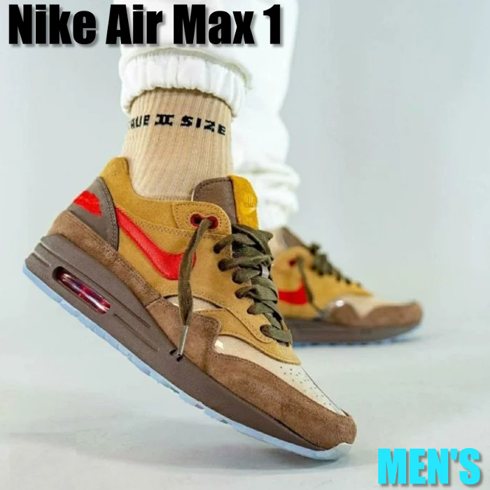 【百貨店大売り出し】1000円クーポン券振り出し！Nike クロット × ナイキ エア湖マックス 1 “口づけ オブ 一巻の終わり-茶の木“ Nike Air Max 1 “CLOT Kiss of Death CHA“ ナイキ クロット × ナイキ エア湖マックス 1 DD1870-200 メンズ スニーカー 駈けっくらシューズ 19SX-20220922175410-024