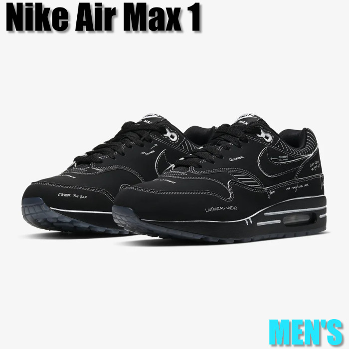 ＼1000円OFFクーポン発行／Nike ナイキ エアマックス1 ティンカー スキマティック ブラック Nike Air Max 1 “Tinker Sketch to Shelf Black“ ナイキ エアマックス 1 CJ4286-001 メンズ スニーカー ランニングシューズ 19SX-20220922175410-031