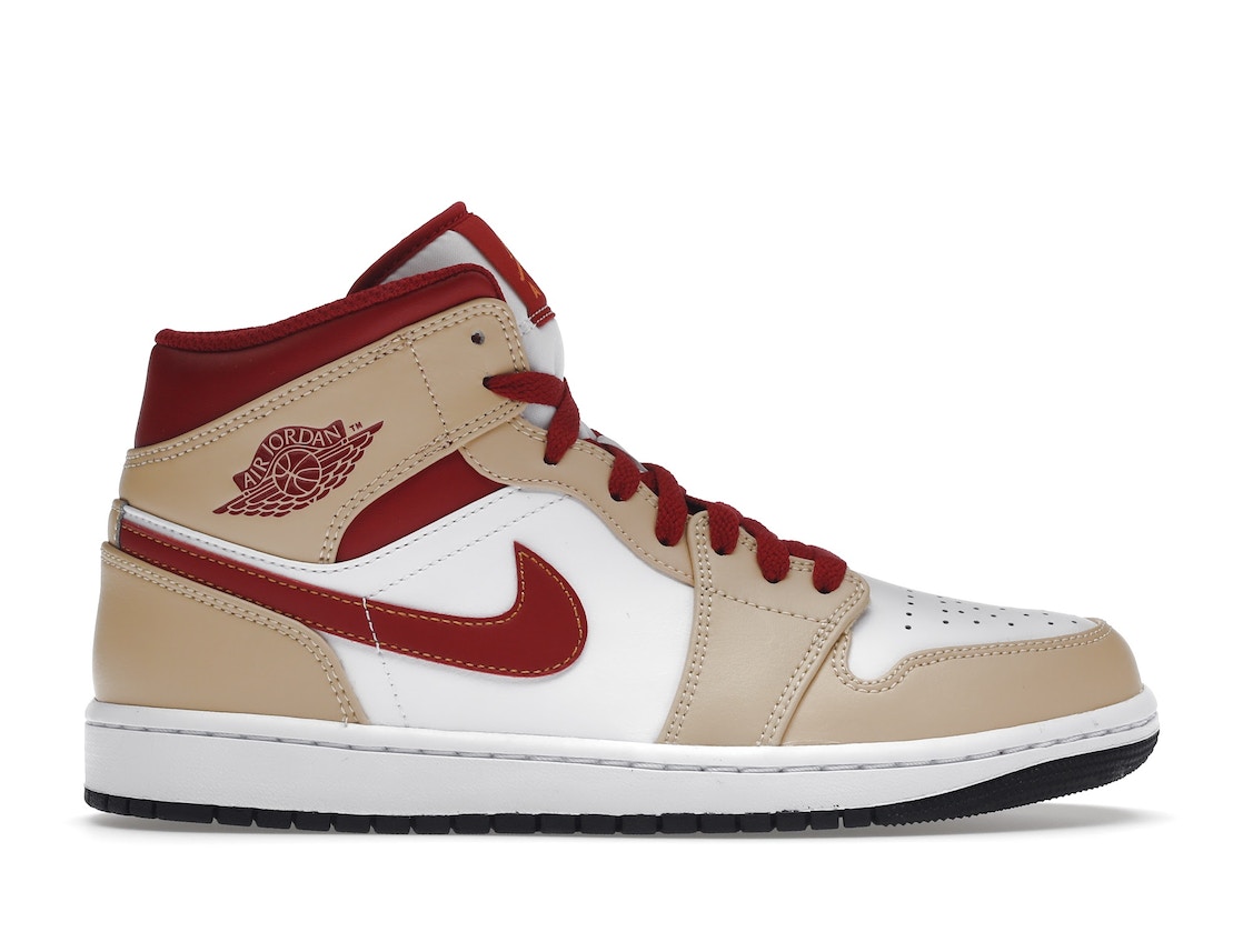 ＼1000円OFFクーポン発行／Jordan ナイキ エアジョーダン1 ミッド “ベージュ/カーディナルレッド“ Jordan 1 Mid “Light Curry Cardinal“ Jordan ナイキ エアジョーダン1 ミッド 554724-201 メンズ スニーカー ランニングシューズ 19SX-20220923231320-152