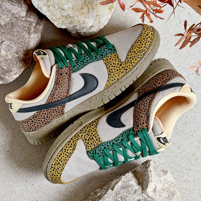 【百貨店大売り出し】1000円クーポン券振り出し！Nike ナイキ ダンク 置き目 “サファリ“ Nike Dunk Low “Safari Golden Moss“ ナイキ ナイキ ダンク 置き目 サファリ DX2654-200 メンズ スニーカー 駈けっくらシューズ 19SX-20220930230657-099