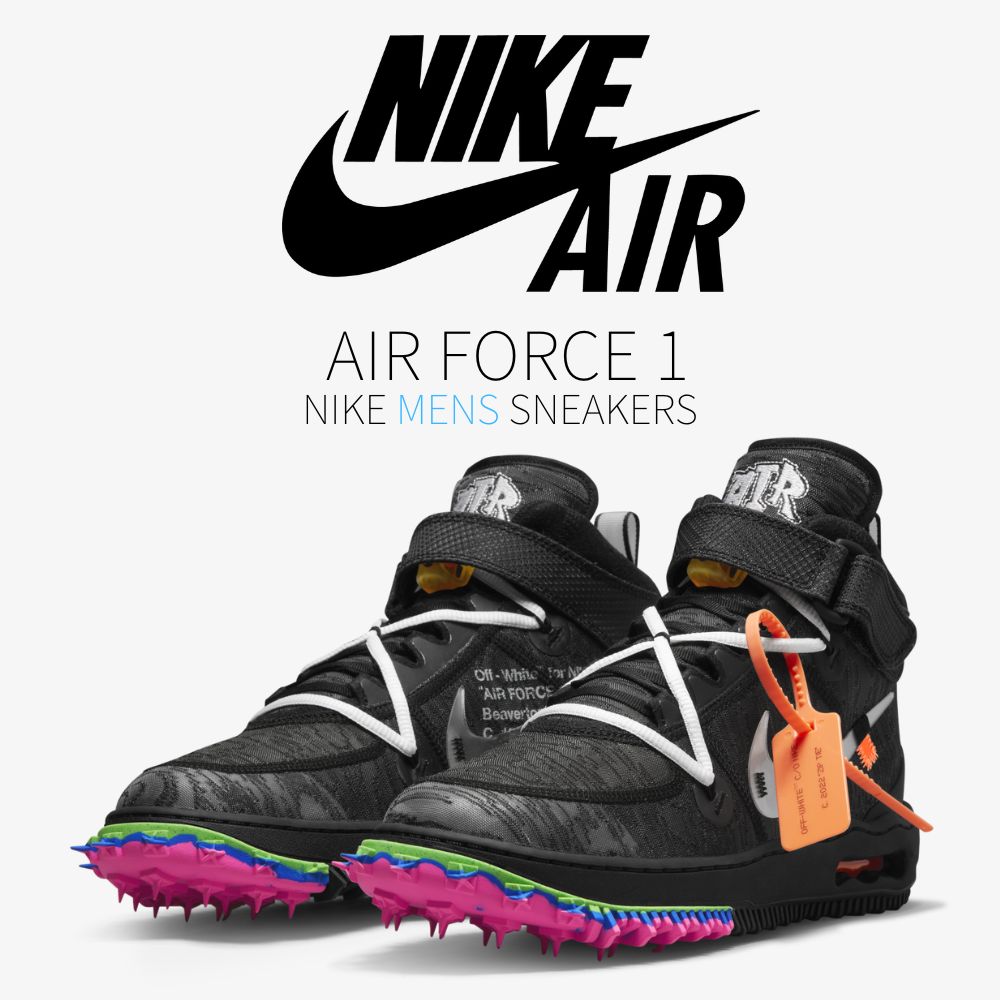 ＼1000円OFFクーポン発行／Nike オフホワイト × ナイキ エアフォース1 ミッド “ブラック“ Nike Air Force 1 Mid “Off-White Black“ ナイキ オフホワイト × ナイキ エアフォース1 ミッド DO6290-001 メンズ スニーカー ランニングシューズ 34,450円