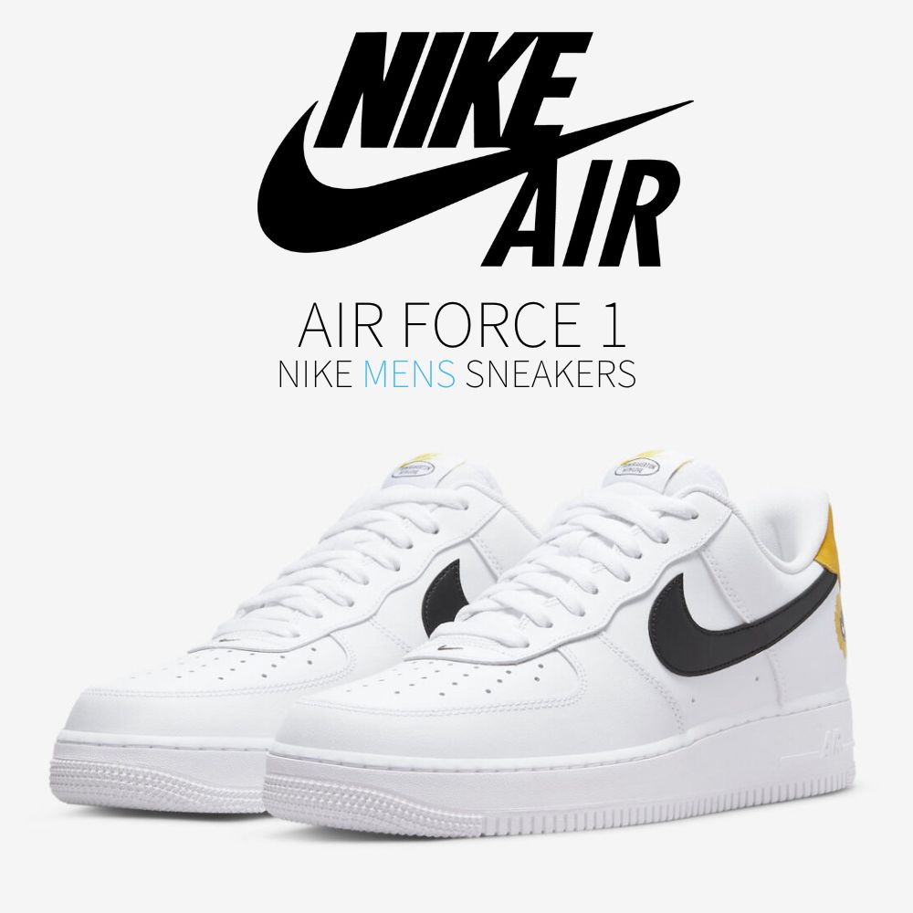【百貨店大売り出し】1000円クーポン券ふり出し！Nike ナイキ 空軍1 \u002707 LV8 “白いこと/黒いこと/黄色“ Nike Air Force 1 Low “Have a Nike Day White Gold“ ナイキ 空軍1 \u002707 LV8 DM0118-100 メンズ スニーカー 駈けっくらシューズ 19SX-20221021155745-082