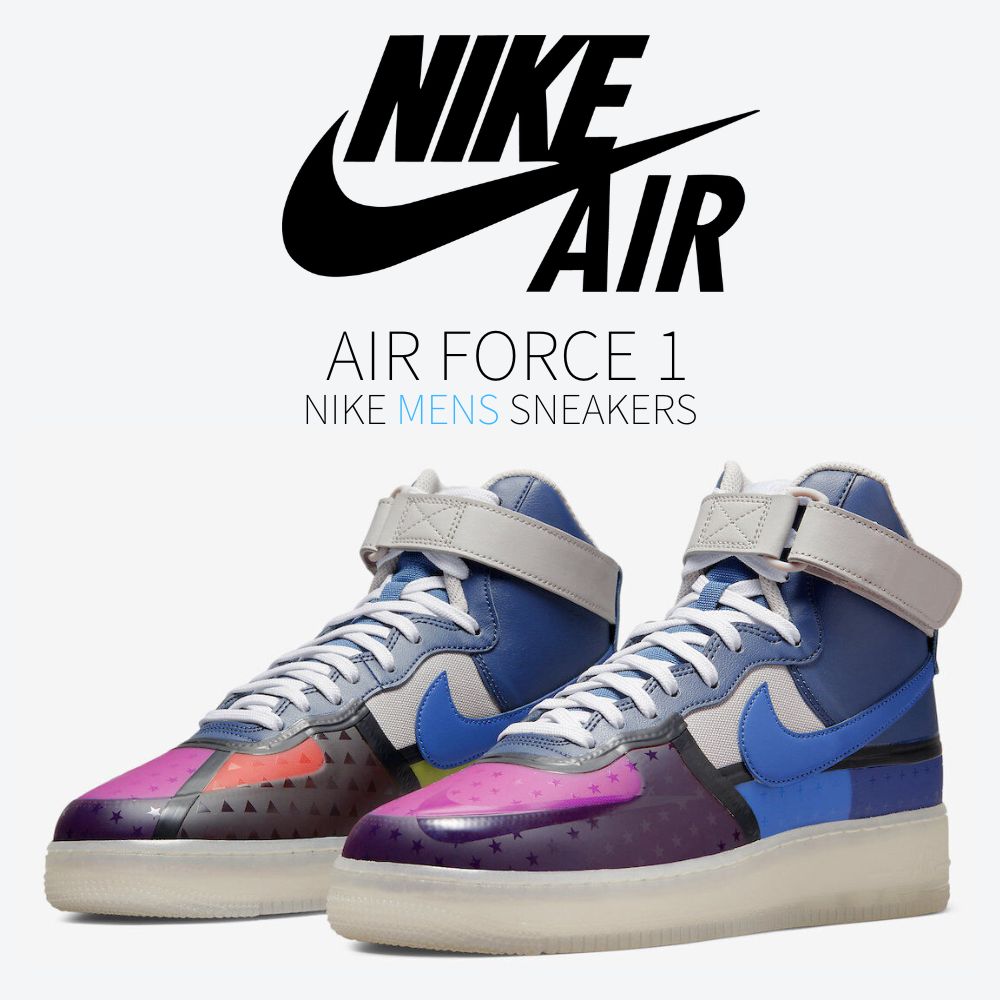 【百貨店大売り出し】1000円クーポン券振り出し！Nike ナイキ 空軍1 ご機嫌 \u002707 PRM “ミニ シンボルズ“ Nike Air Force 1 High \u002707 Premium “Thunder Blue Pink Prime“ ナイキ 空軍1 ご機嫌 \u002707 PRM DV1015-437 メンズ スニーカー 駈けっくらシューズ