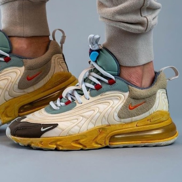 【百貨店大売り出し】1000円引き換え証書き著す！Nike トラヴィス・スコット×ナイキ エア湖マックス270 “カクタストレイル“ Nike Air Max 270 React ENG “Travis Scott Cactus Trails“ ナイキ CT2864-200 メンズ スニーカー 駈けっくらシューズ 19SX-20221013111752-012