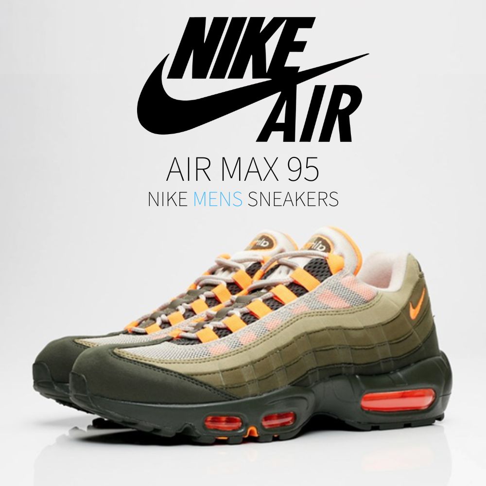 【今だけ500円割引クーポンあり!!】Nike ナイキ エアマックス95 ストリング/トータルオレンジ Nike Air Max 95 OG “Neutral Olive Total Orange“ ナイキ エア マックス 95 AT2865-200 メンズ スニーカー ランニングシューズ 19SX-20221024144140-002