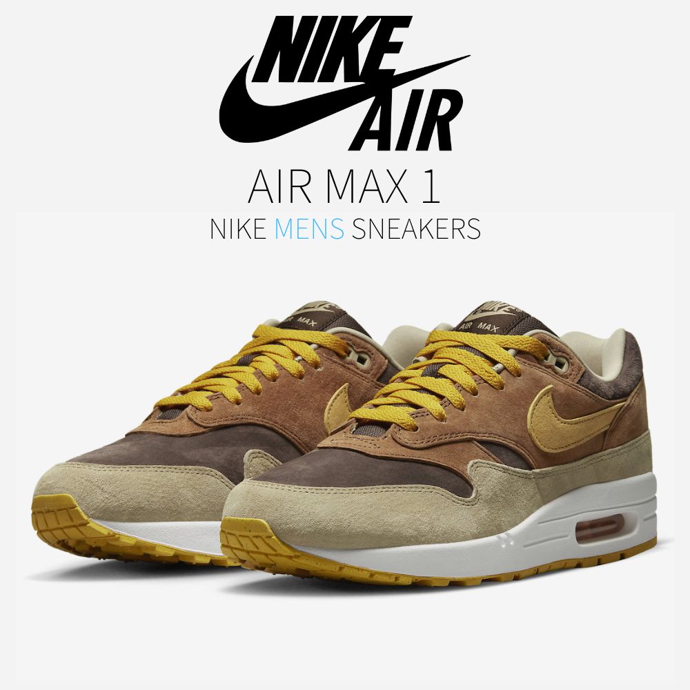 ＼1000円OFFクーポン発行／Nike Nike Air Max 1 PRM Duck Pecan Yellow Ochre ナイキ エアマックス 1 プレミアム DZ0482-200 メンズ スニーカー ランニングシューズ 19SX-20221226152258-002 31,590円