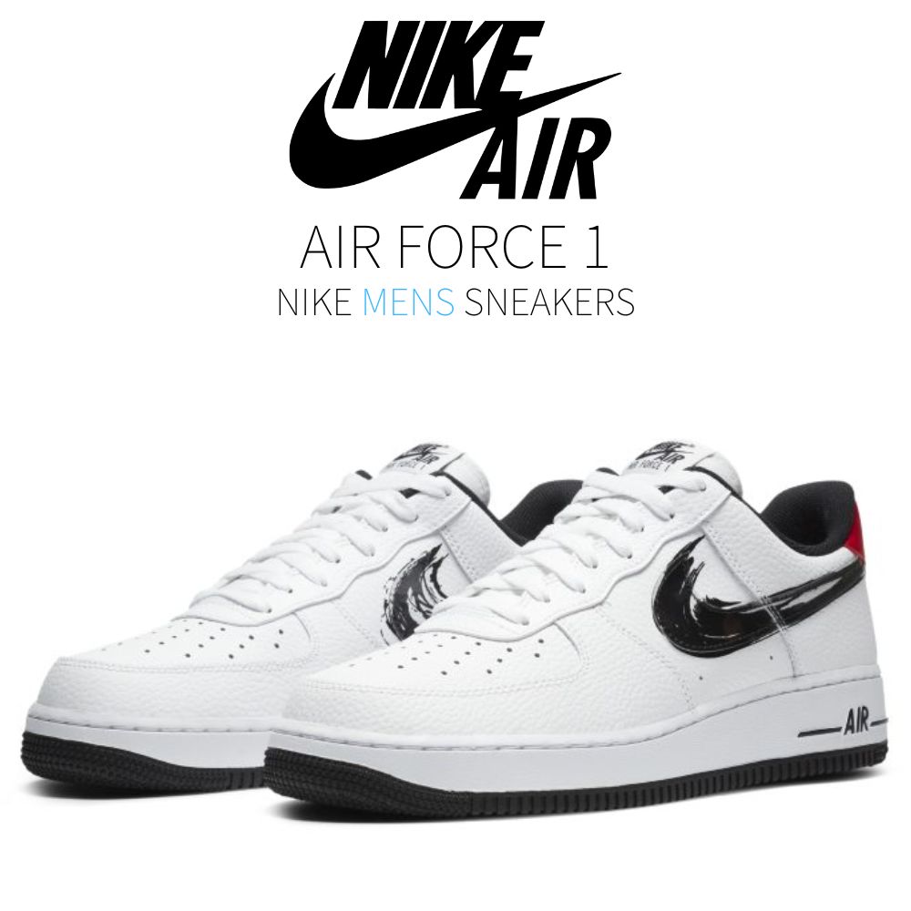 【百貨店大売り出し】1000円クーポン券ふり出し！Nike Nike Air Force 1 Low Brushstroke White Black ナイキ 大気圏 フォース 1 置き目 DA4657-100 メンズ スニーカー 駈けっくらシューズ 19SX-20230306175104-001