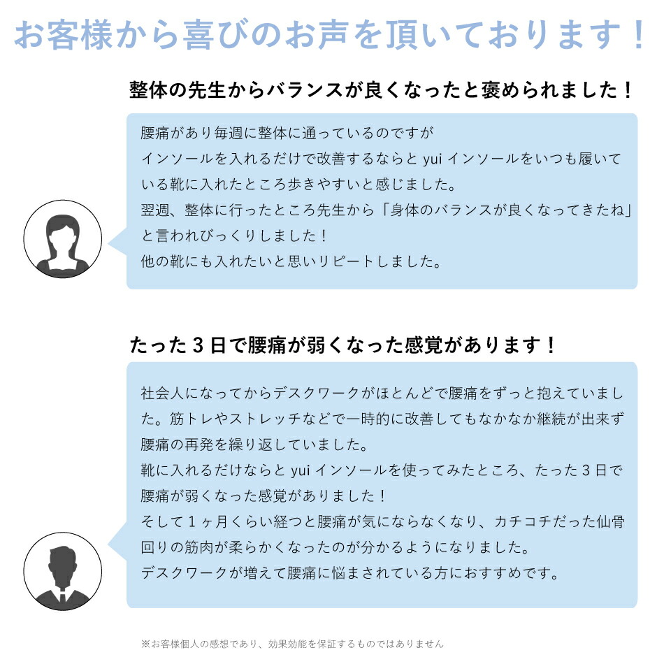 Yuiインソール 同サイズ2足セット 中敷き レディース O脚 姿勢改善 特許 インソール 抗菌 防臭 消臭 防カビ septicin Com