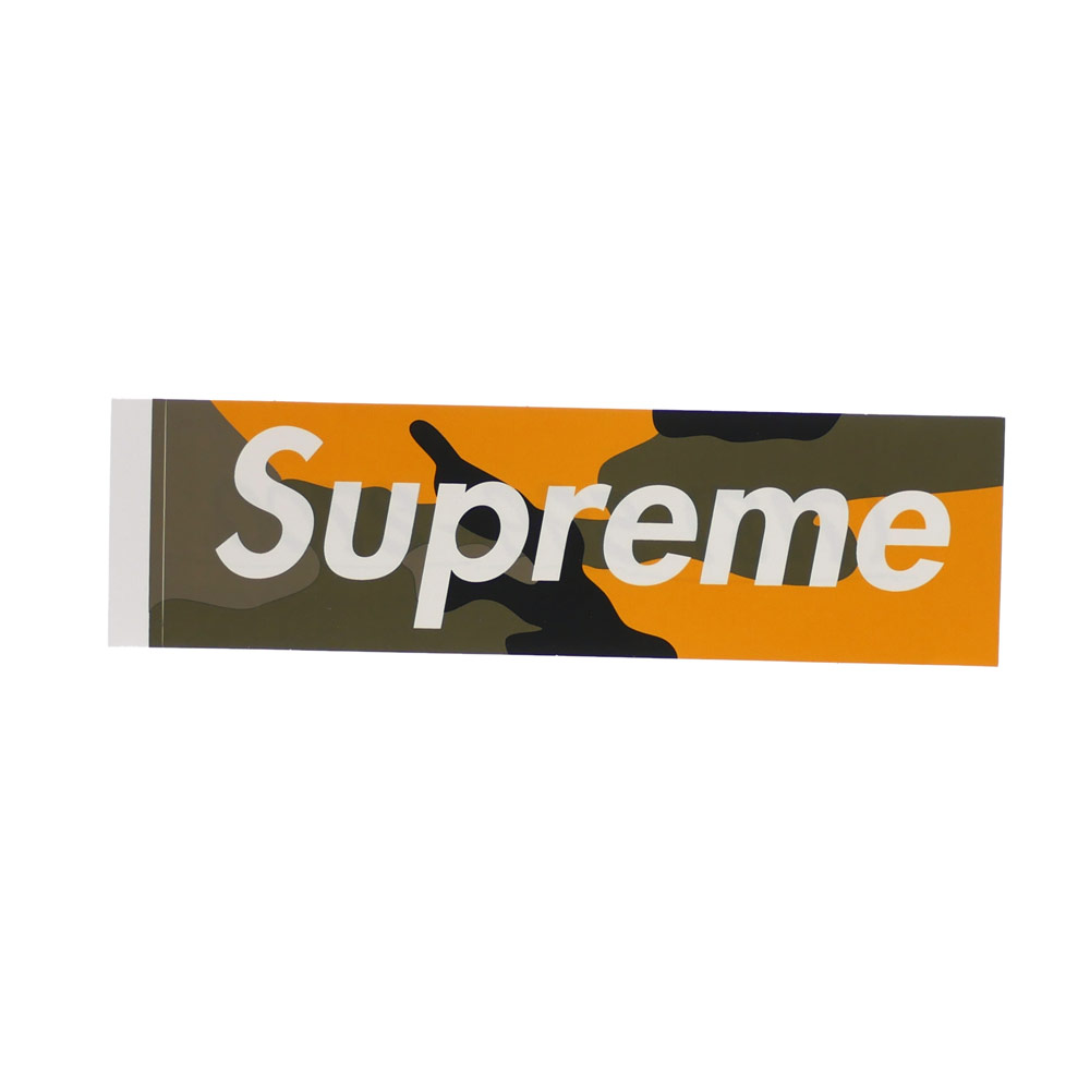 シュプリーム Camo Brooklyn ステッカー Camo 新品 Supreme Logo Sticker Box Yellow