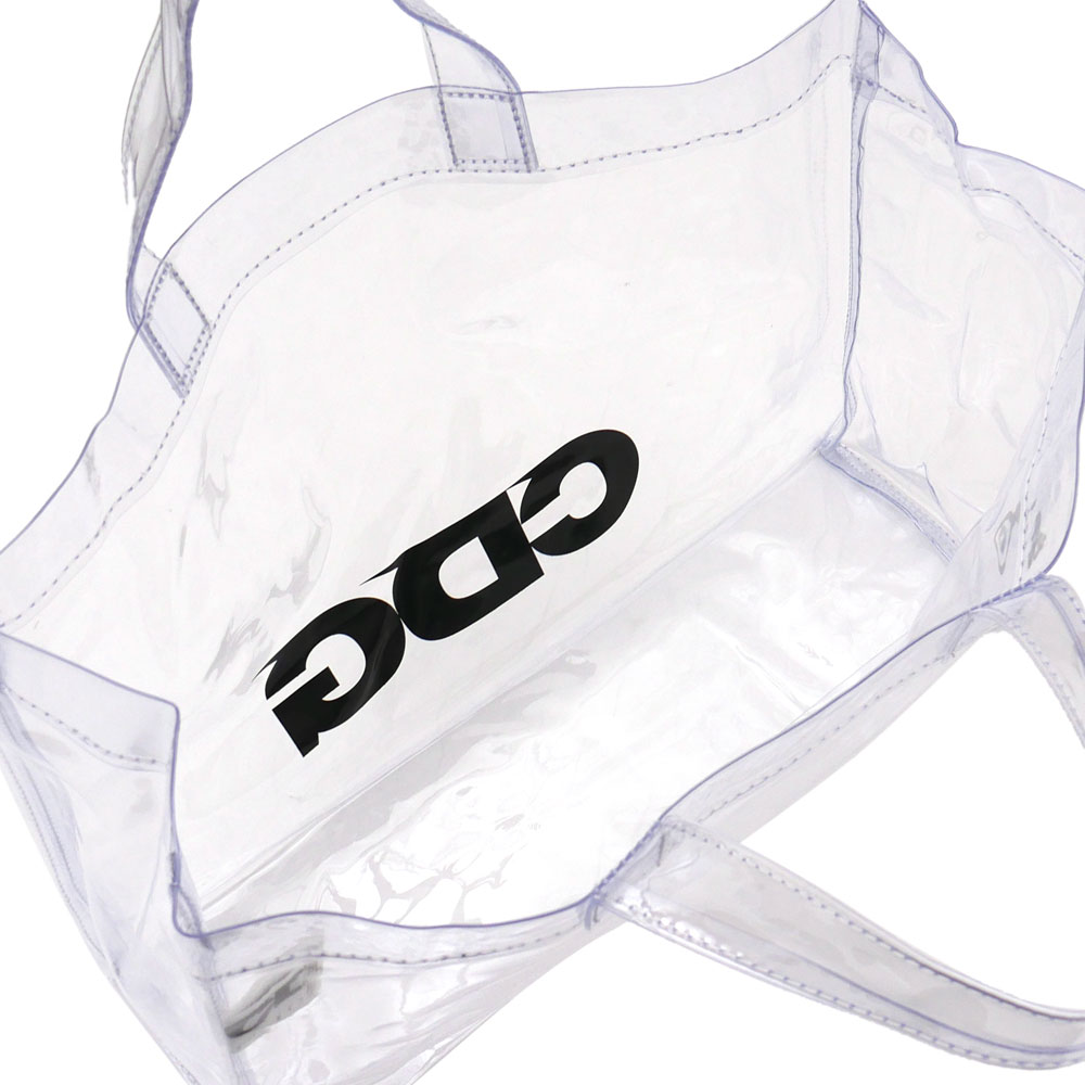 cdg clear tote bag