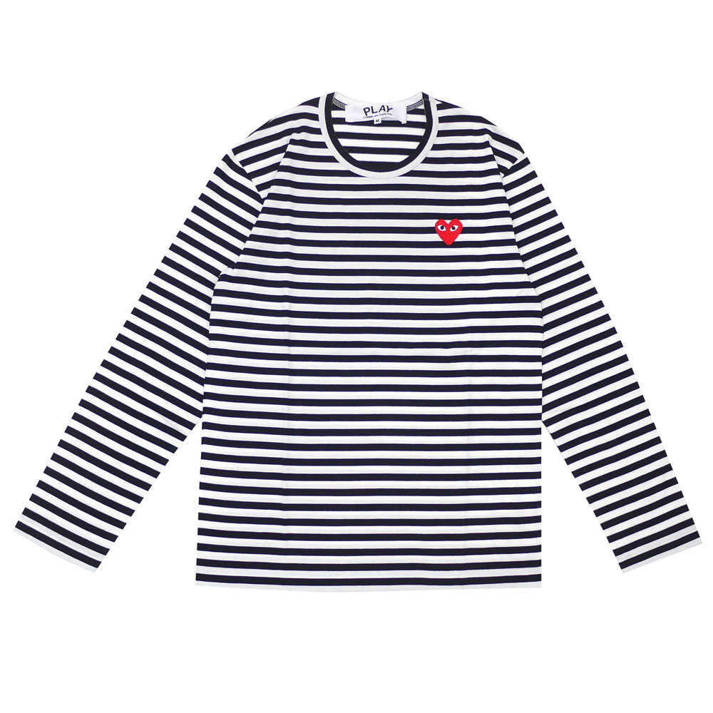コムデギャルソン プレイ 新品 正規品 Mサイズ heart RED ボーダーT PLAY COMME des GARCONS - プレイコムデギャルソン ボーダーT
